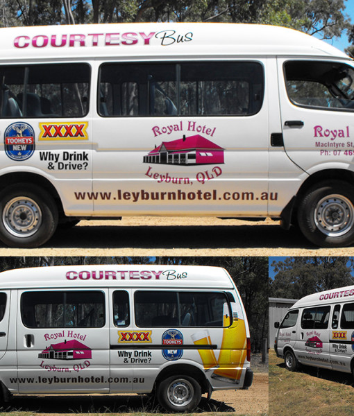 Royal Hotel Bus Vehicle Signage