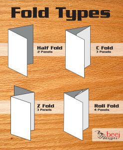 Brochure fold types